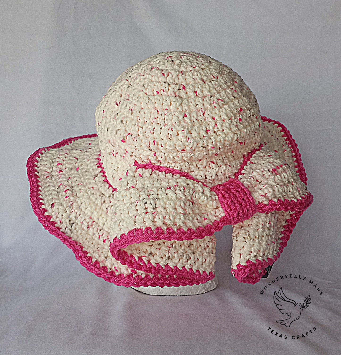 Pink Speckled Bow Hat