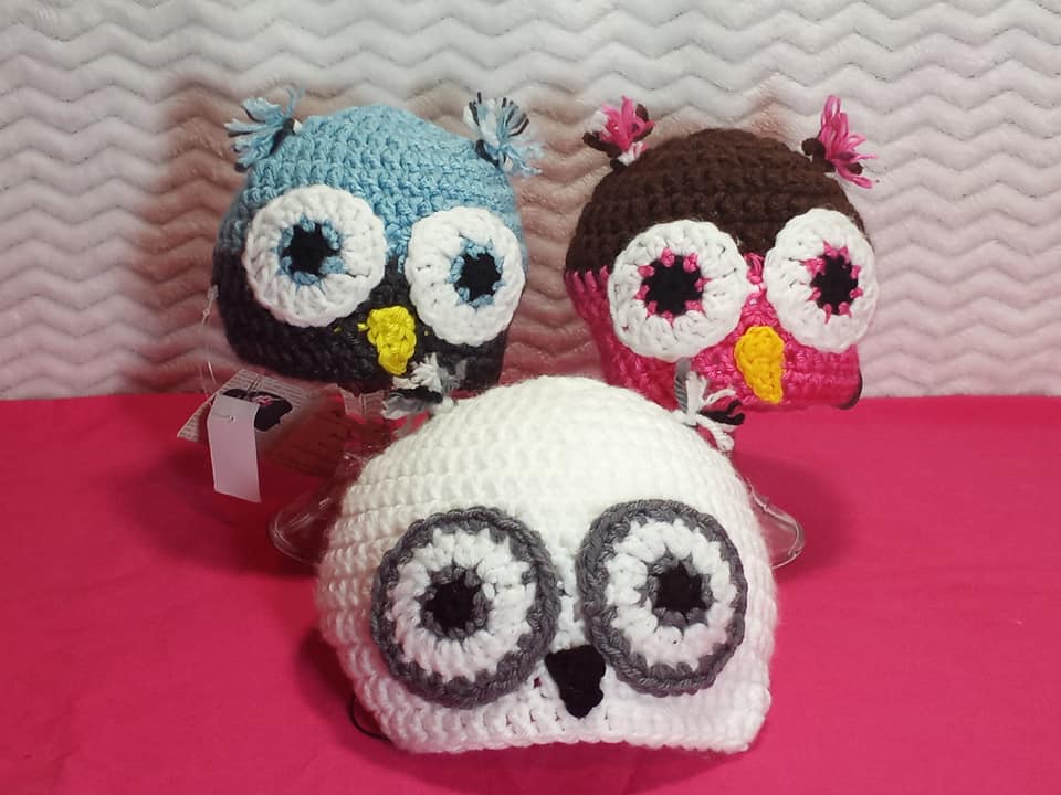 Owl Beanie - White