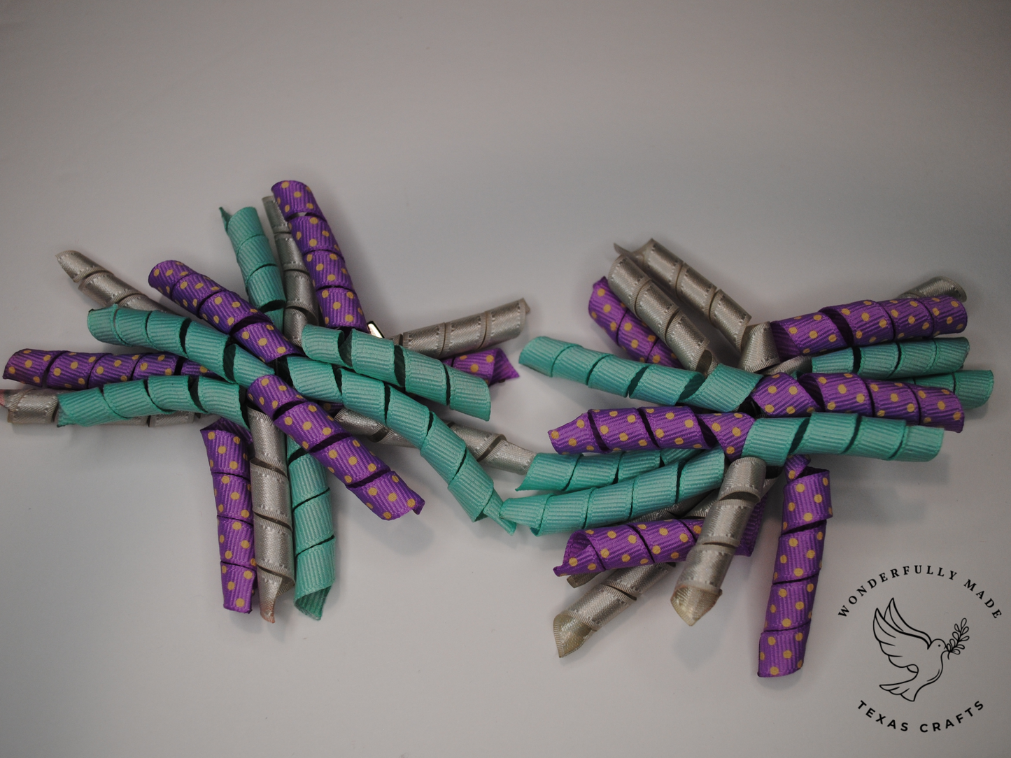 2 pcs - Purple, Teal and Silver