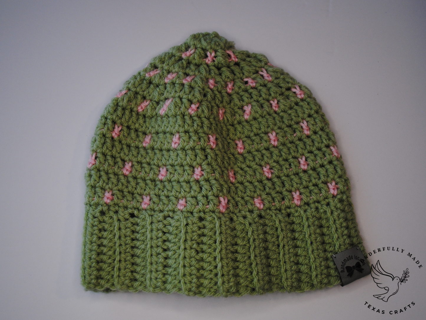 Green and Pink Beanie