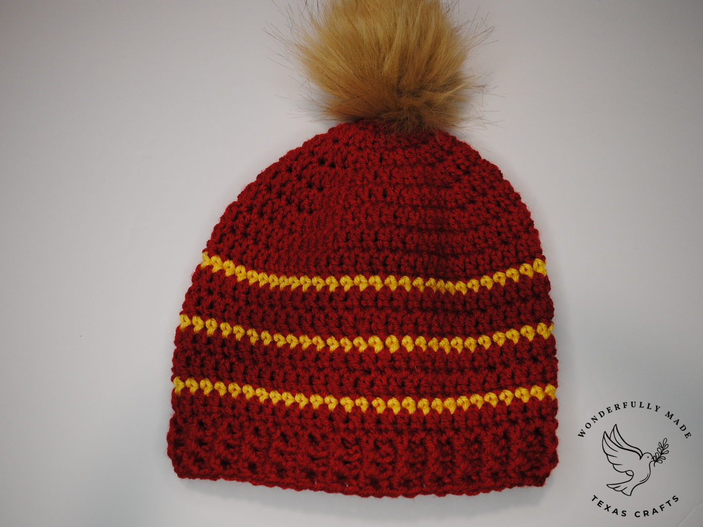 Asher Beanie - Red with Yellow