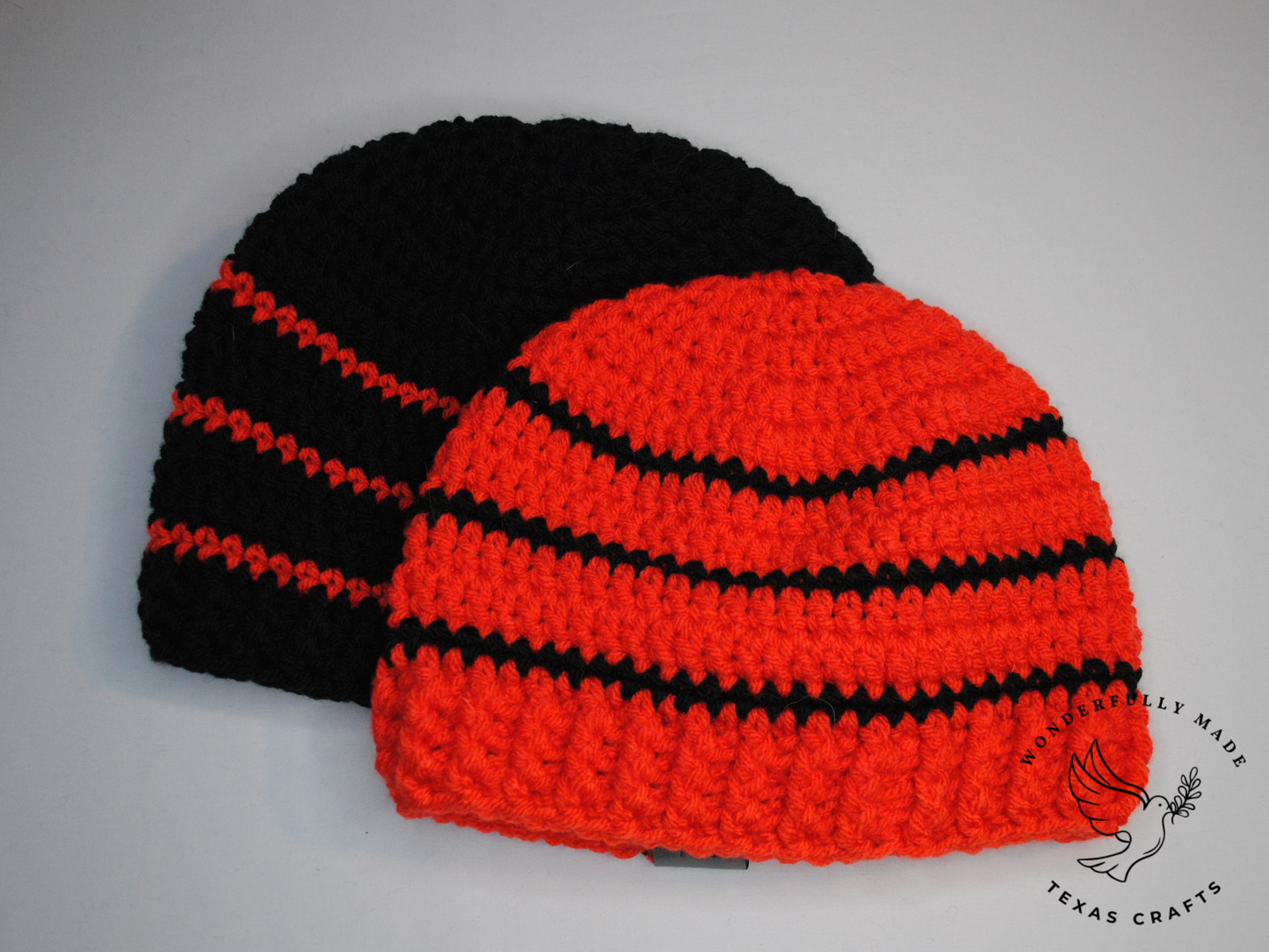Asher Beanie - Orange and Black