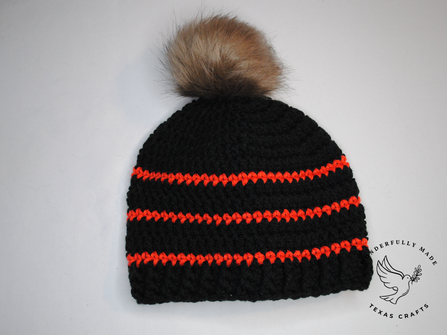 Asher Beanie - Black and Orange