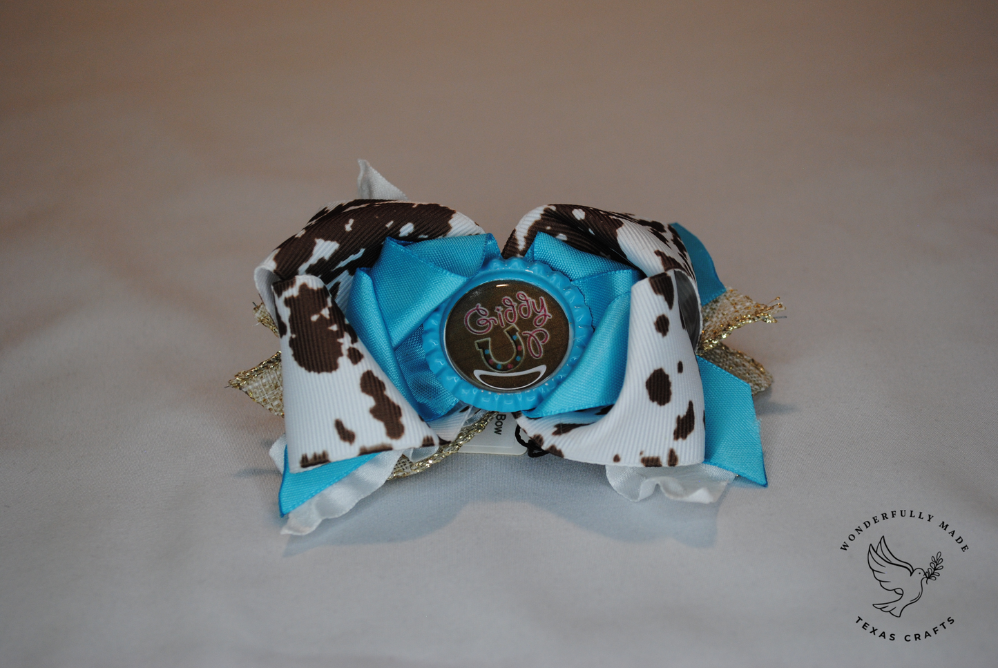 Cow Bow Turquoise
