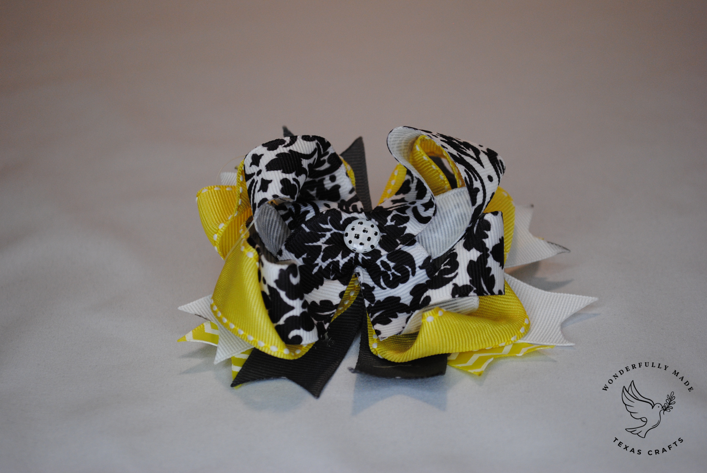 Yellow and Black Bow
