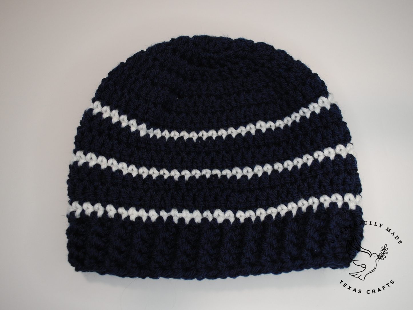 Asher Beanie - Navy with White