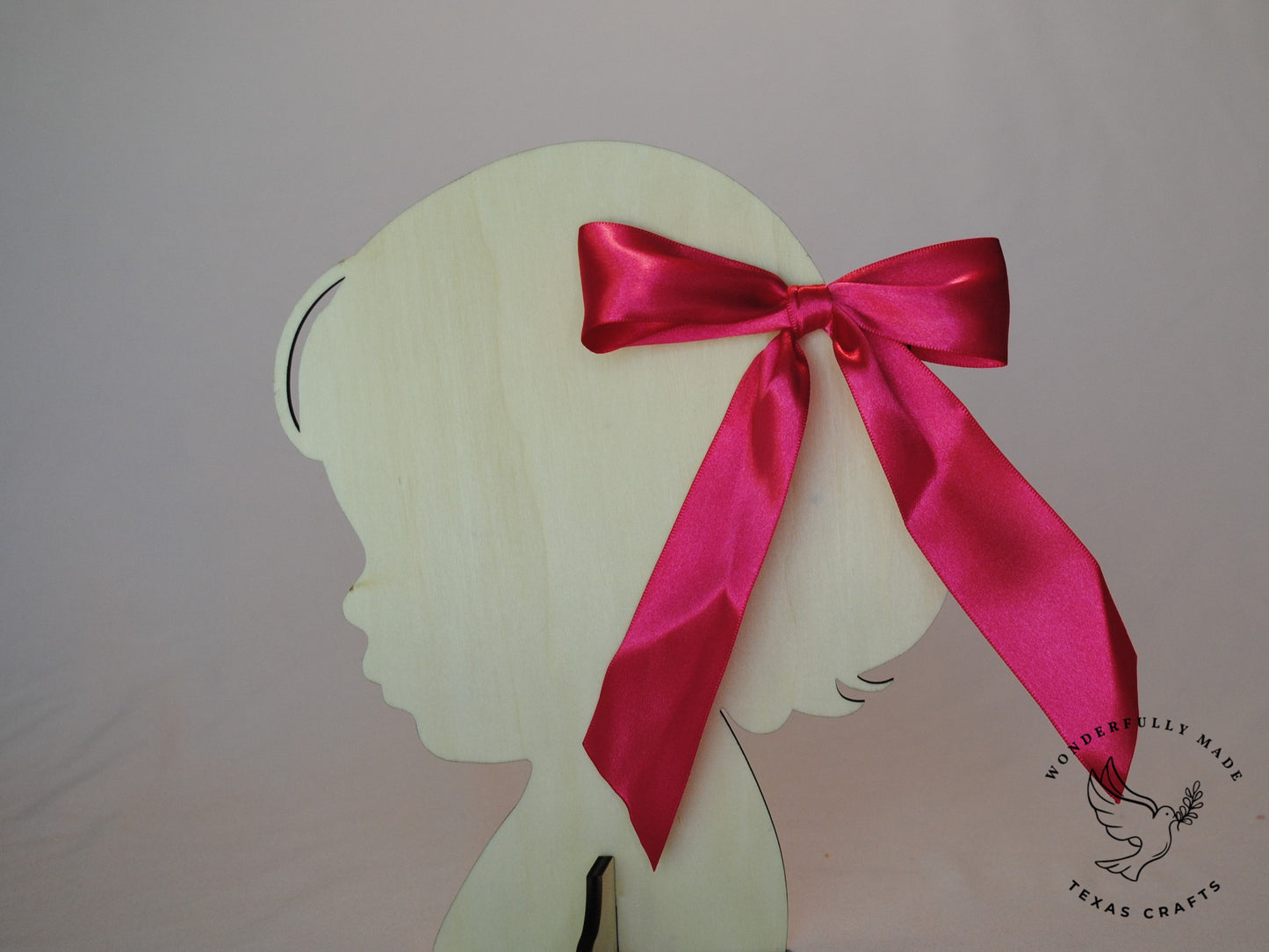 1.5" Bright Pink Satin Bow