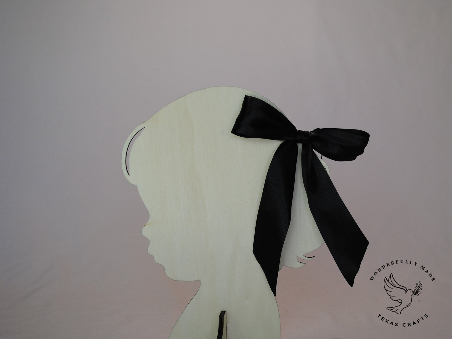 1.5" Black Satin Bow