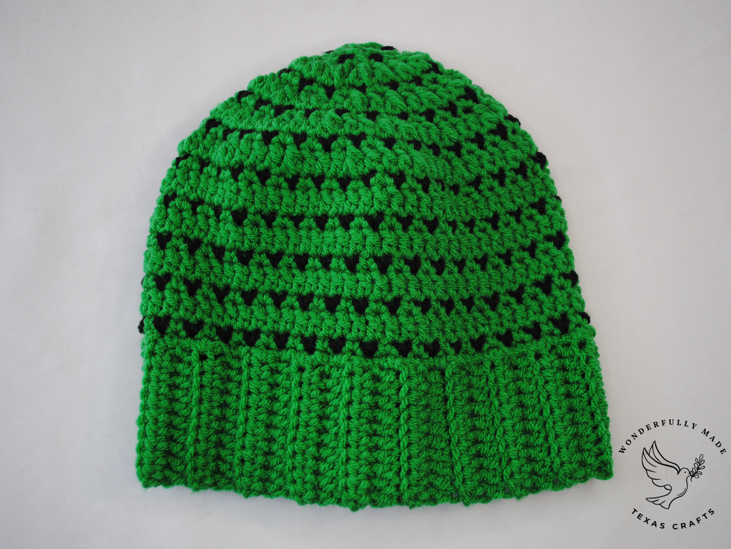 Chloe Beanie - Green and Black