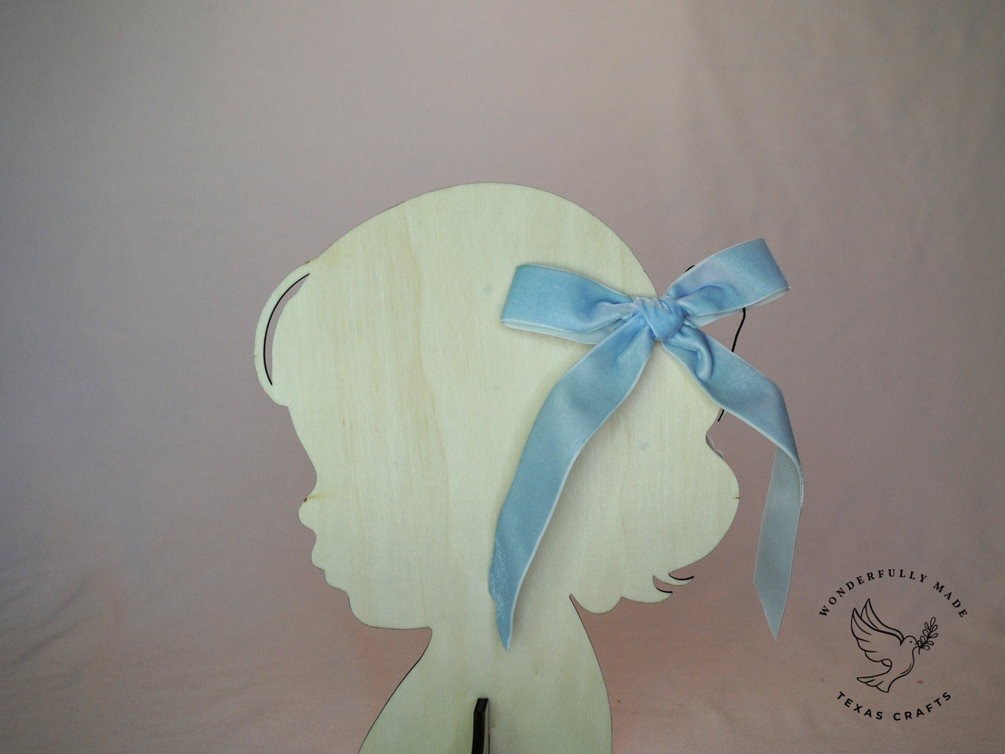 Light Blue Velvet Bow