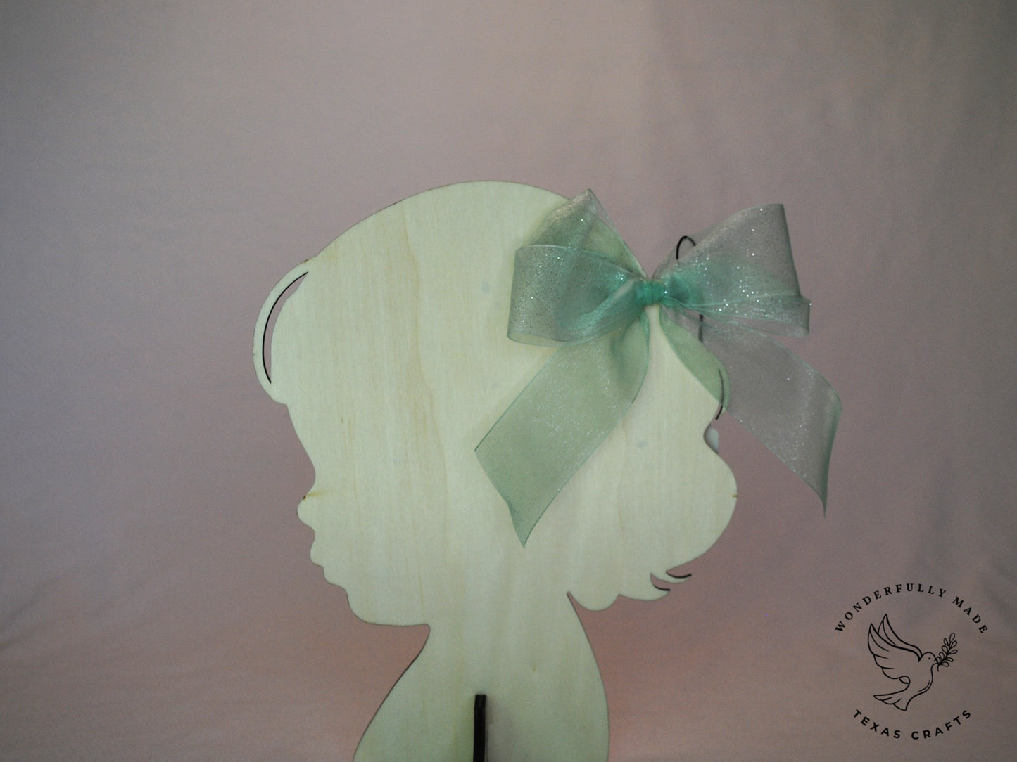 Teal Sheer Bow