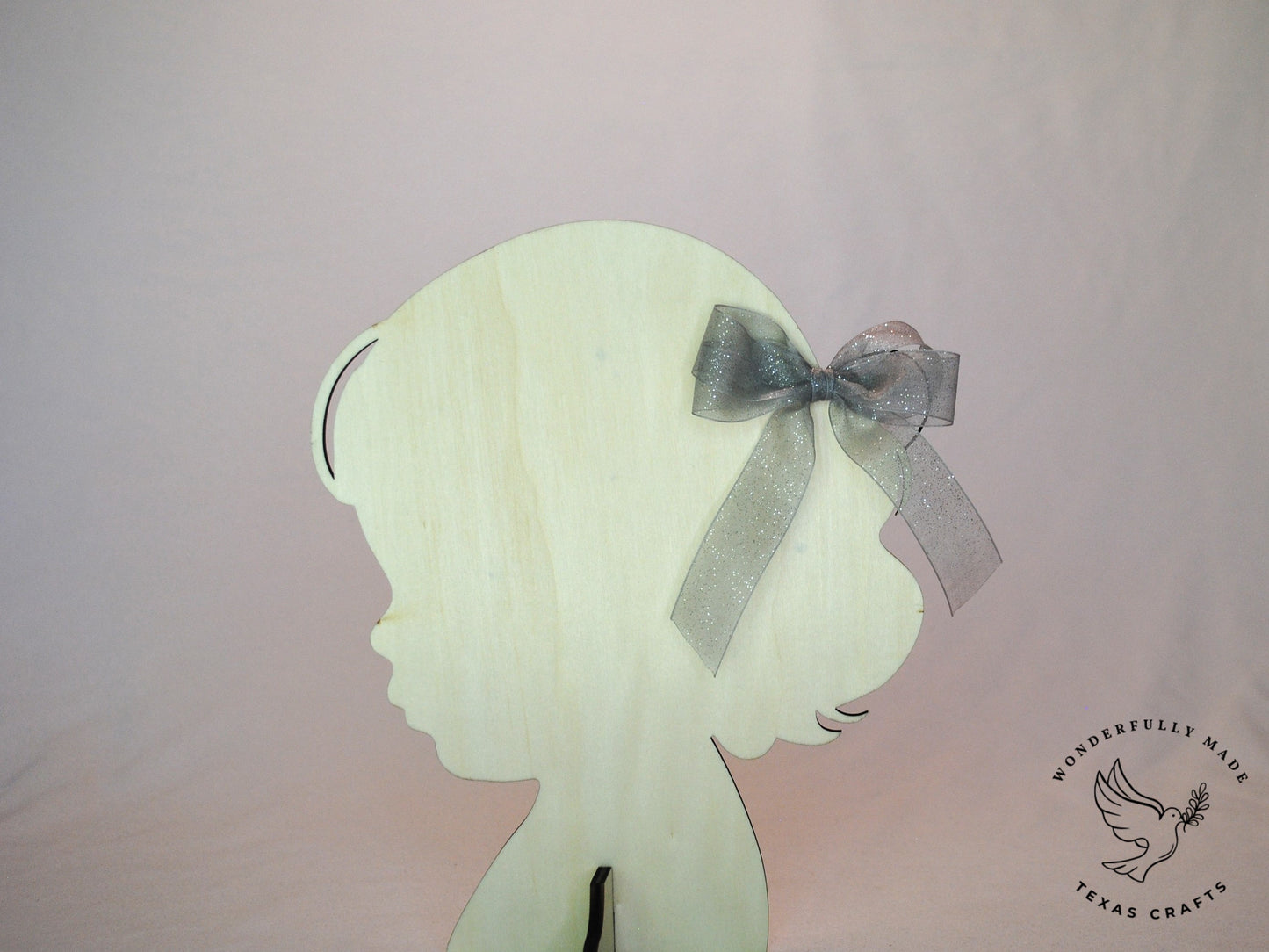 Gray Sheer Bow