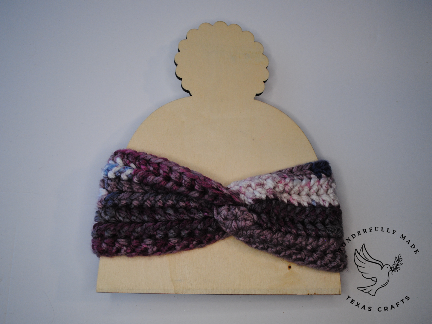 Twisted Ear Warmer - Chunky Purple