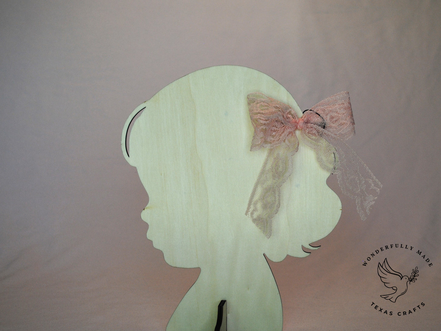 Light Pink Lace Bow