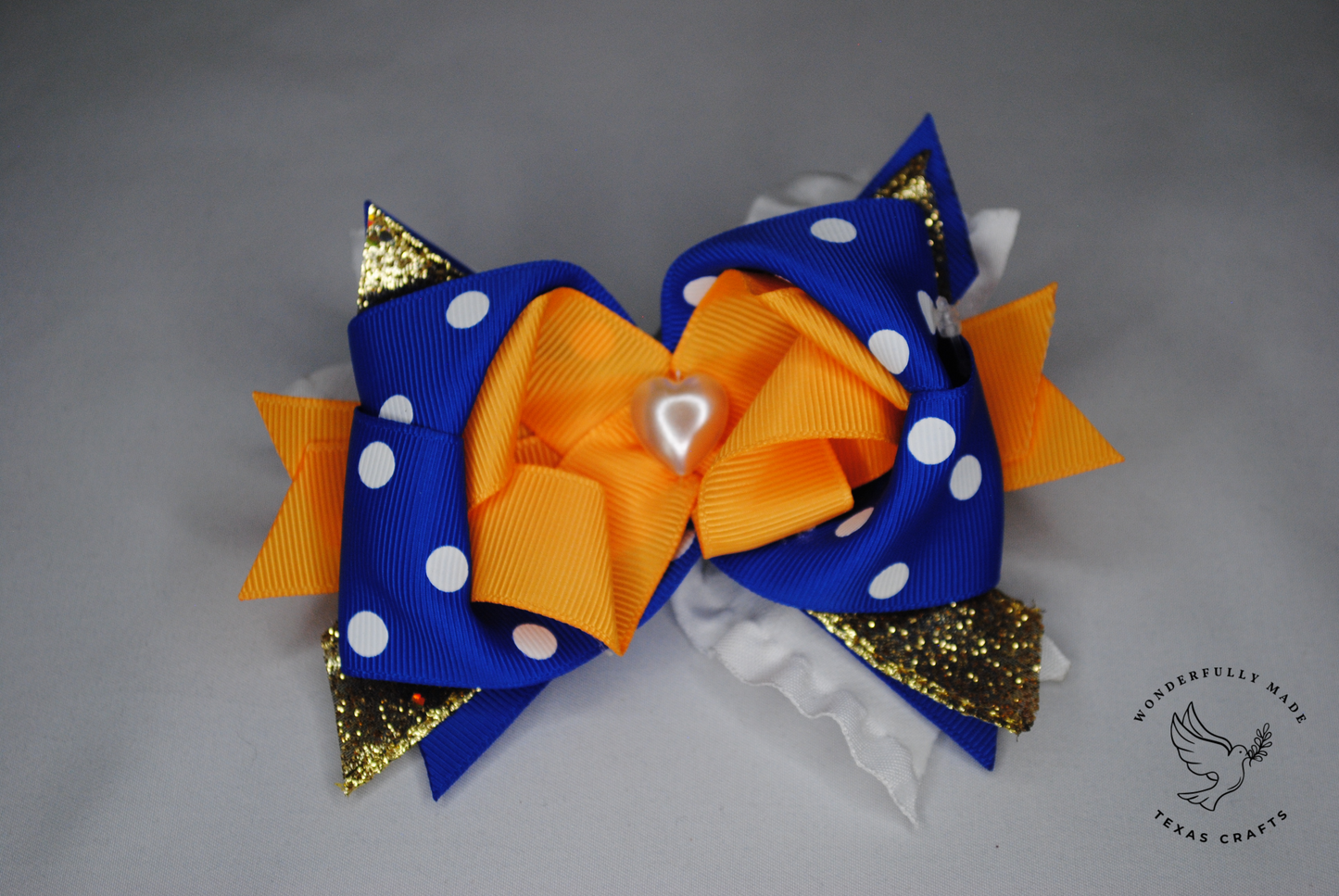 Blue and Yellow Bow