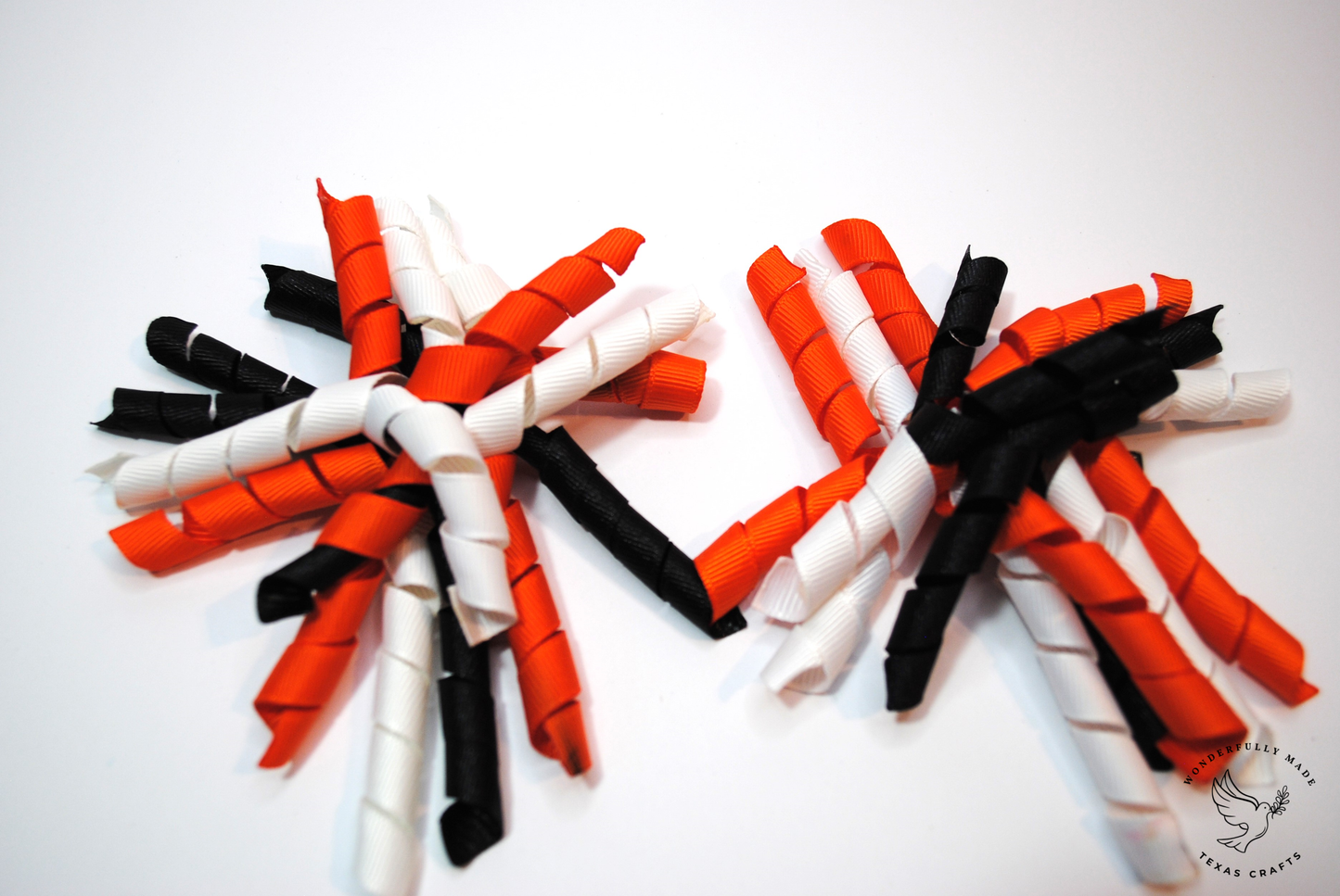 2 pcs - Orange, black and white