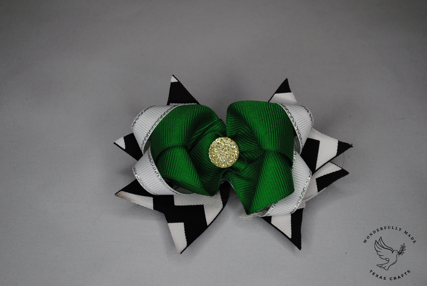 Green and Black mini bow