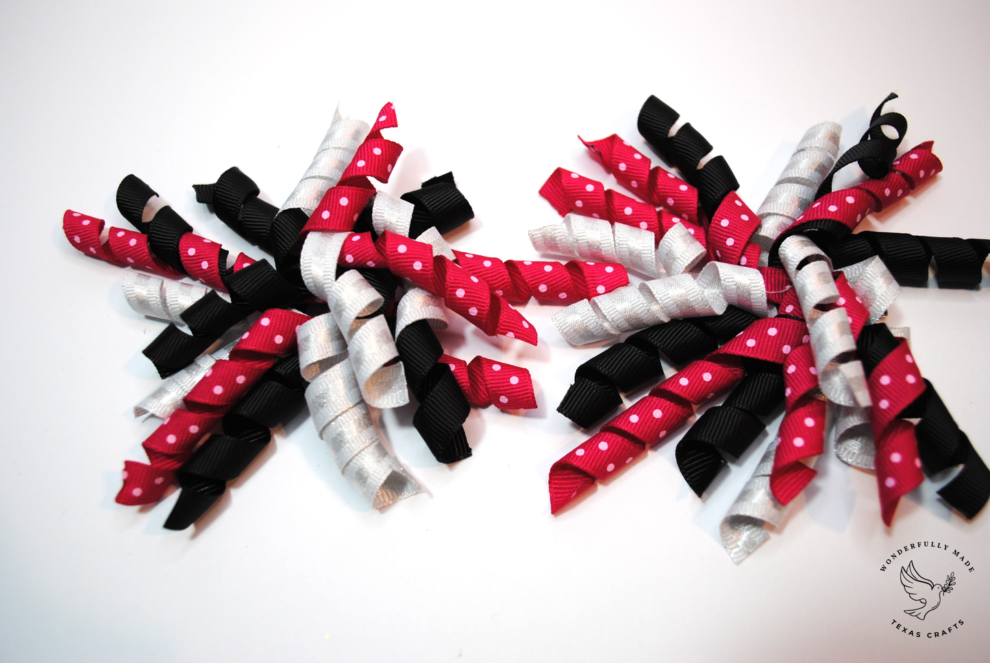 2 pcs - Pink, black and silver