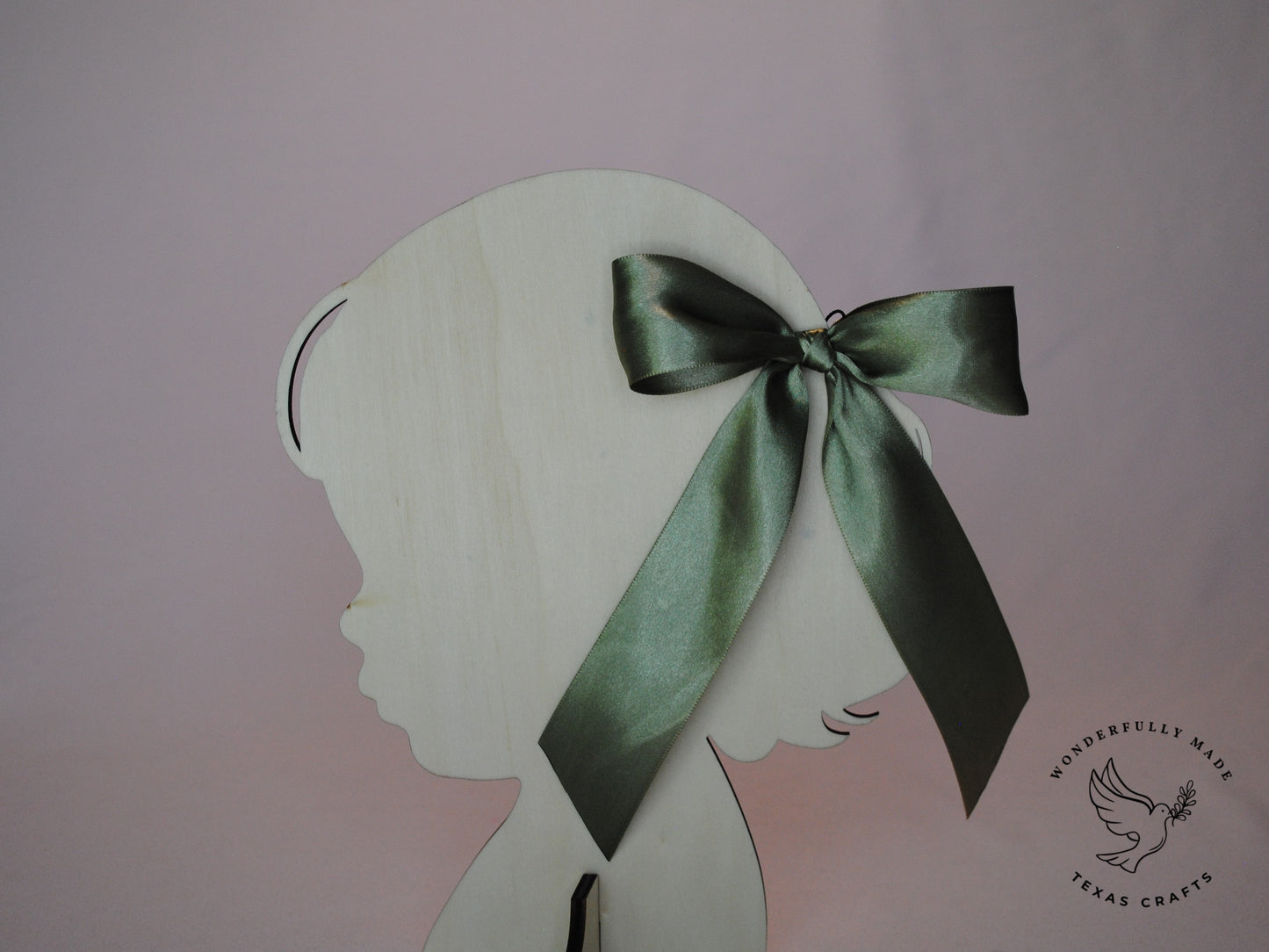 1 .5" Sage Satin Bow