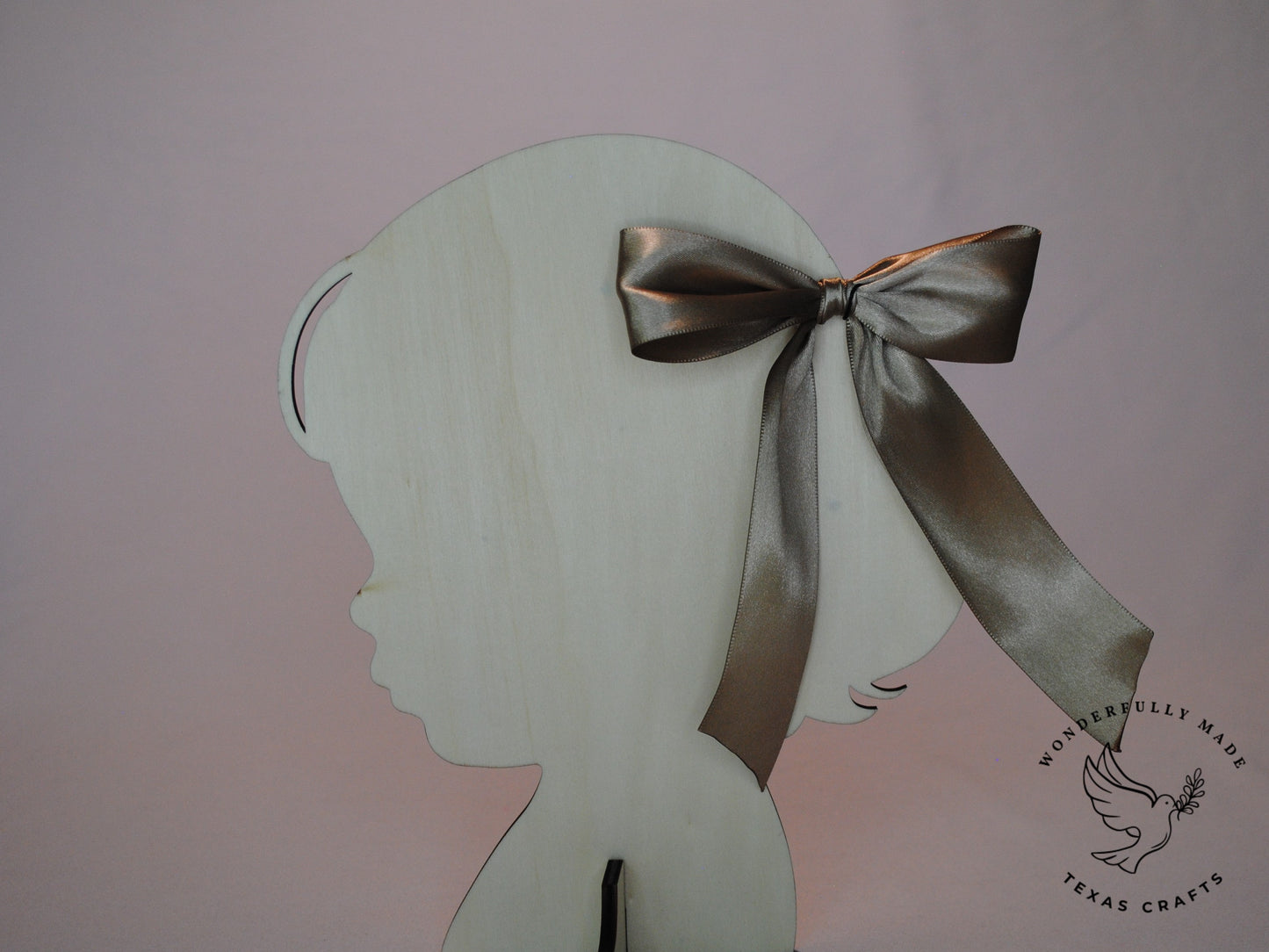 1 .5" Taupe Satin Bow