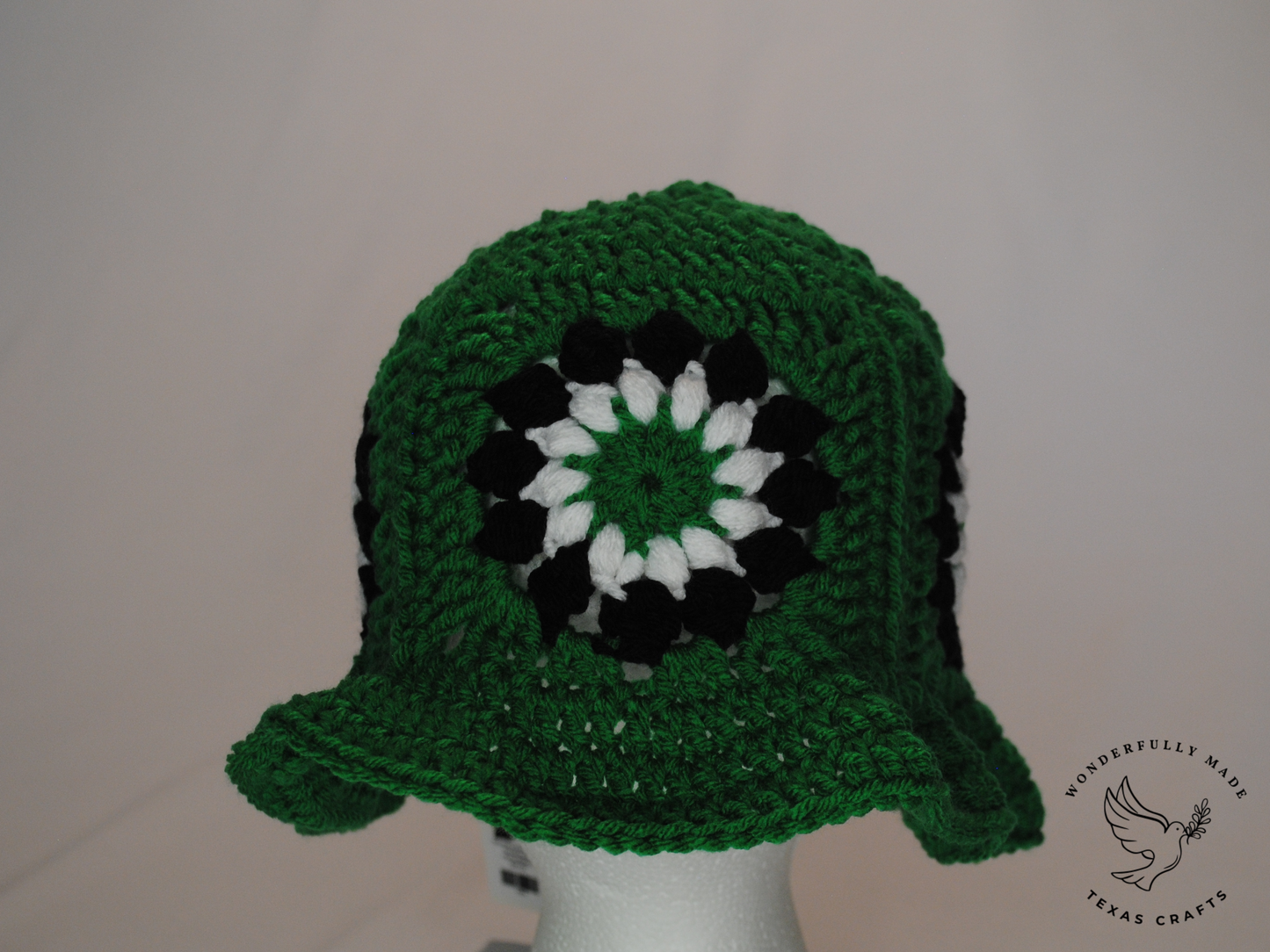 Green and Black Sunburst Bucket Hat