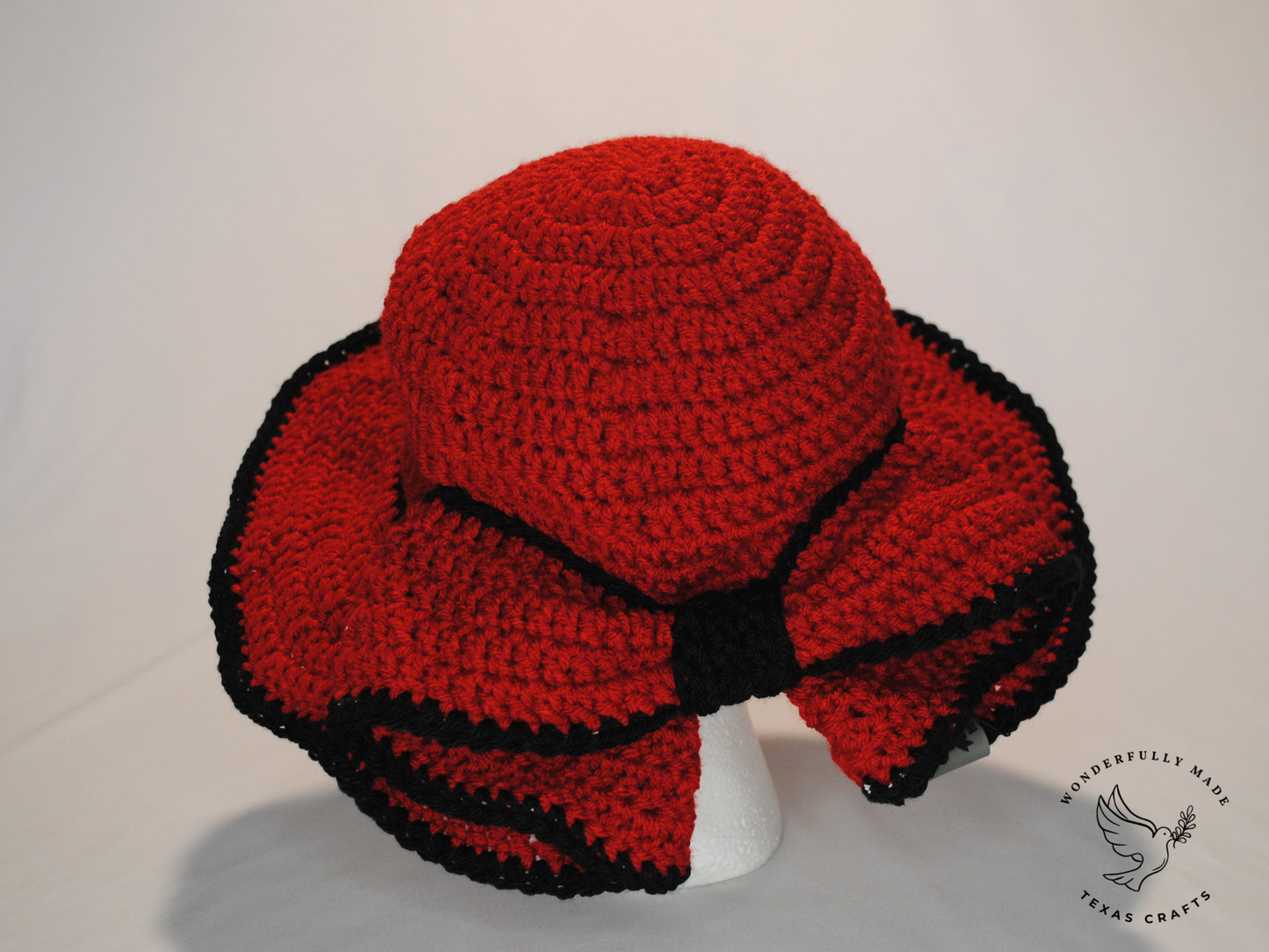 Red and Black Bow Hat