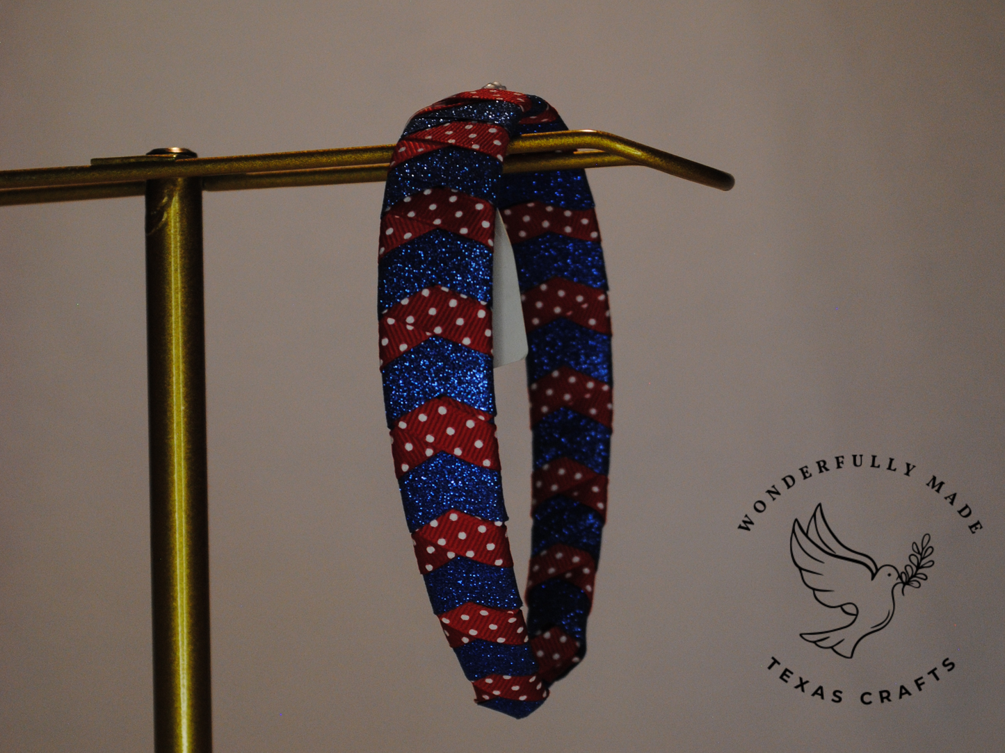 Sparkle Red and Blue Chevron