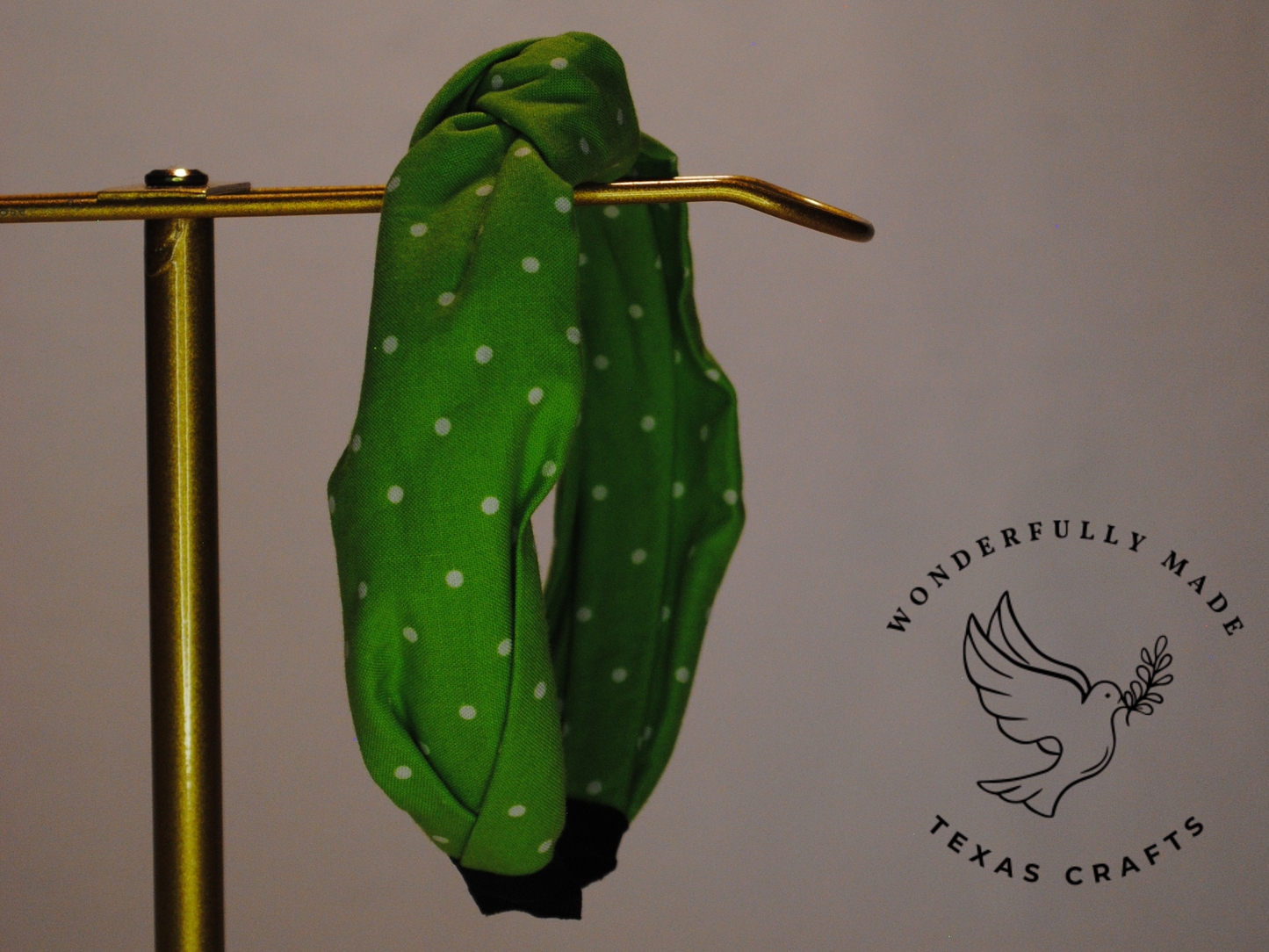 Green Pin Dot Headband