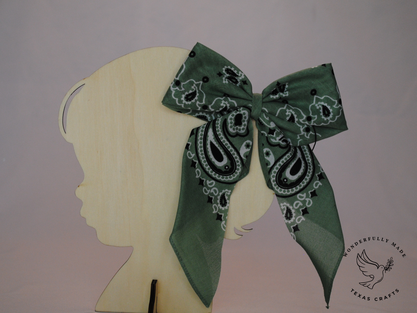 Sage Bandana Bow