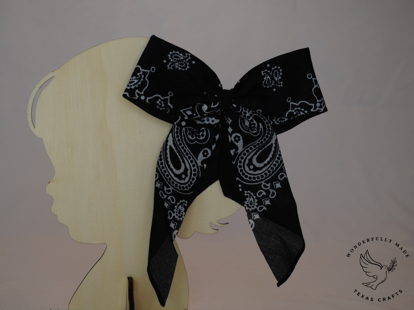 Navy Blue Bandana Bow