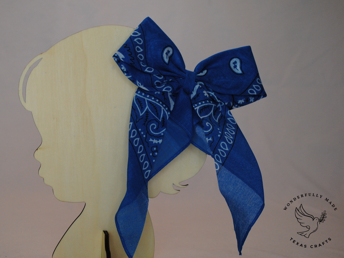Blue Bandana Bow