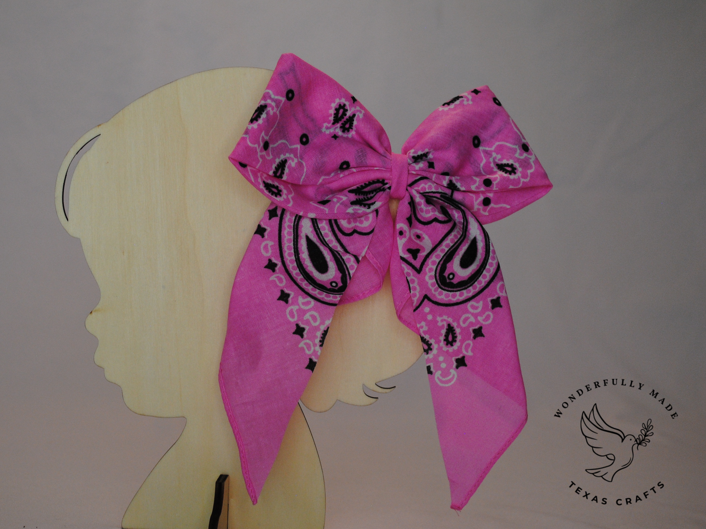 Pink Bandana Bow