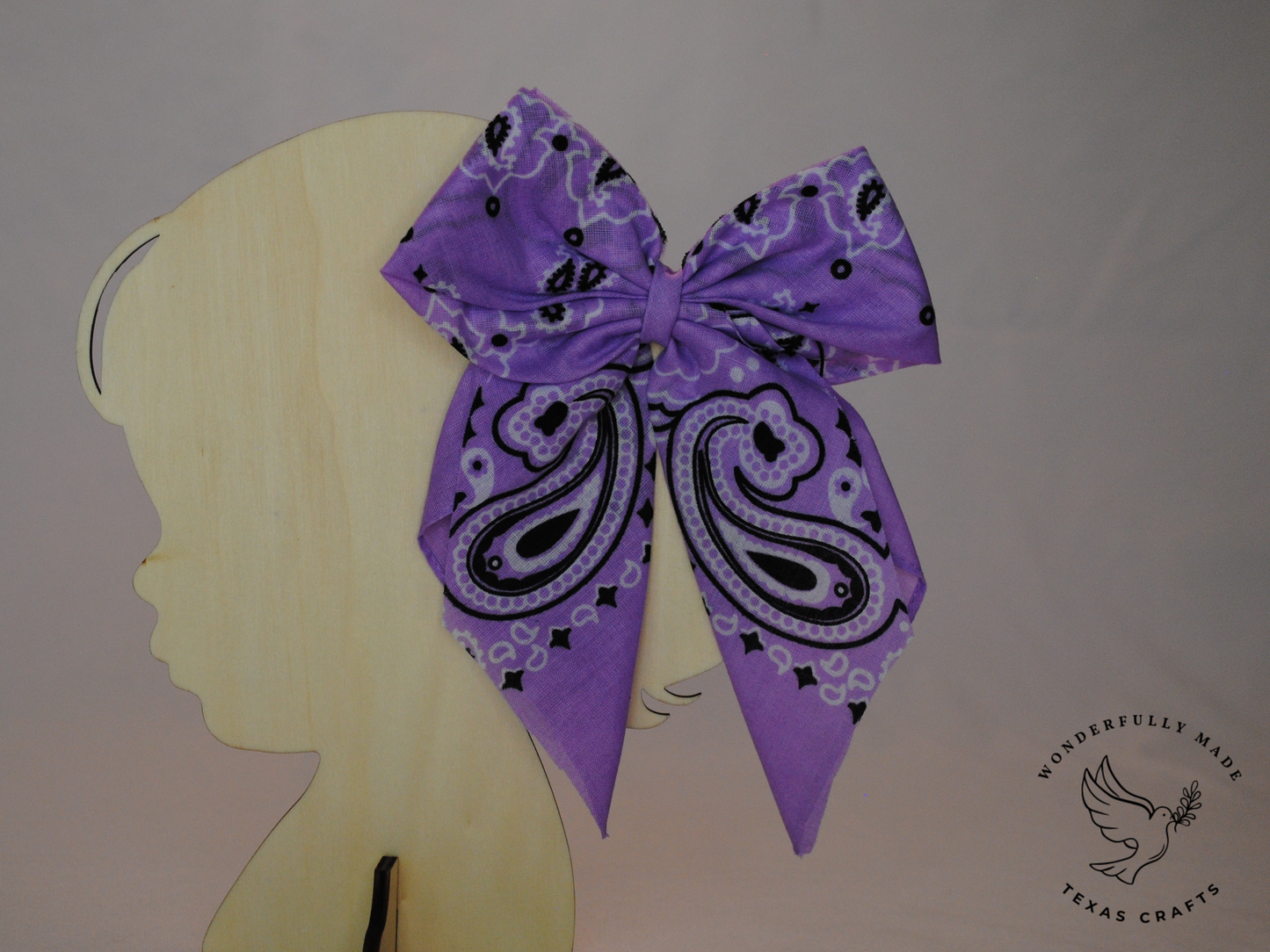 Lilac Bandana Bow
