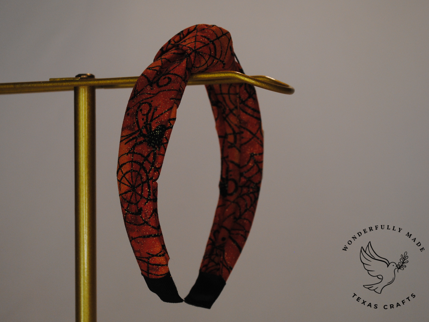 Orange Spiderweb Headband
