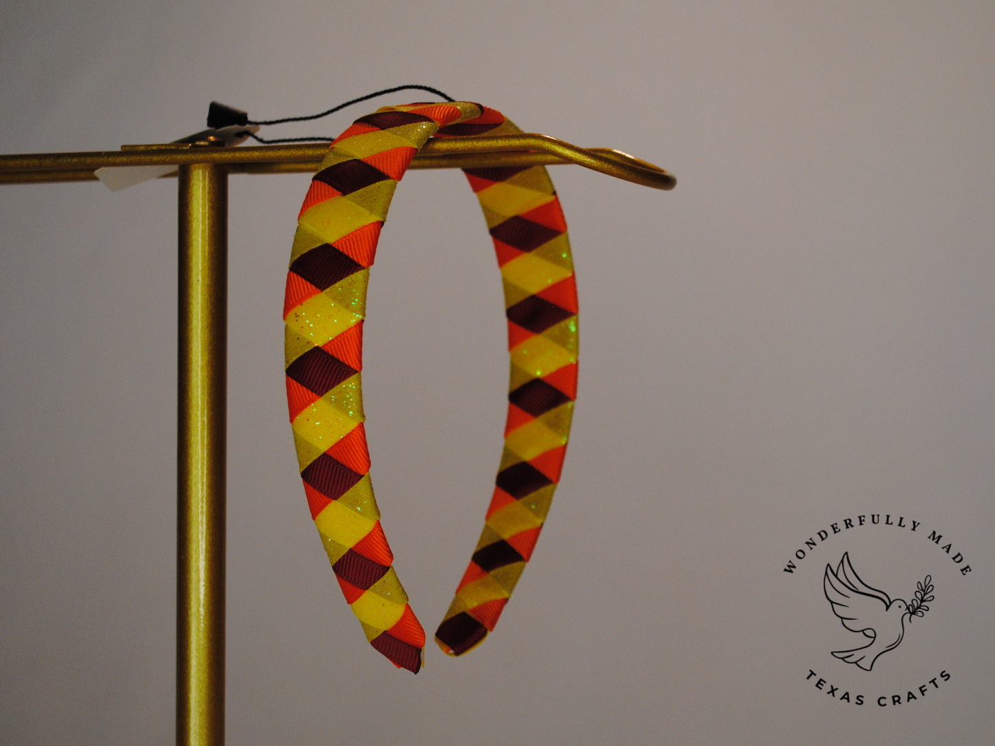 Orange, Maroon and Yellow Woven Headband