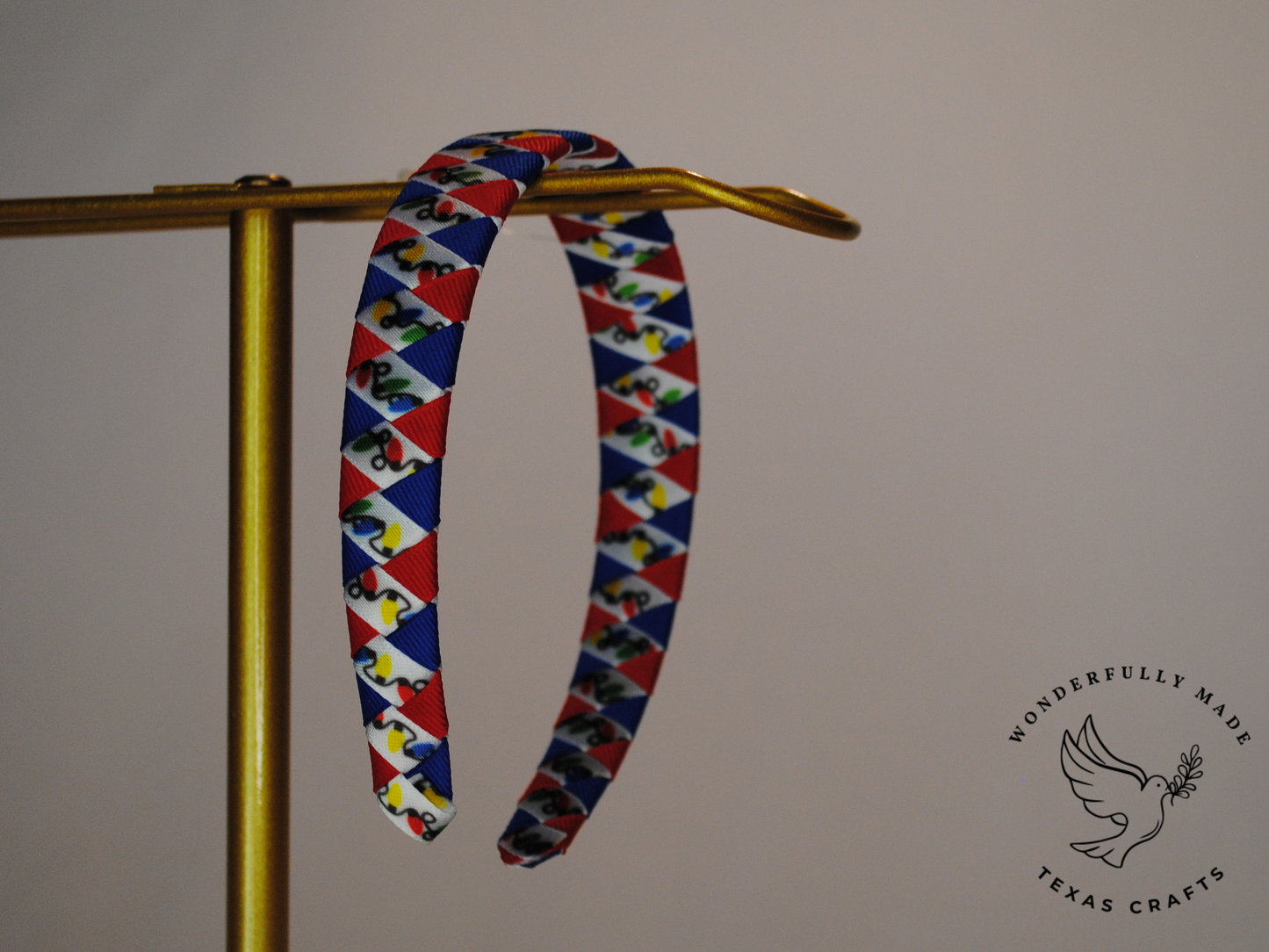 Christmas Lights Woven Headband