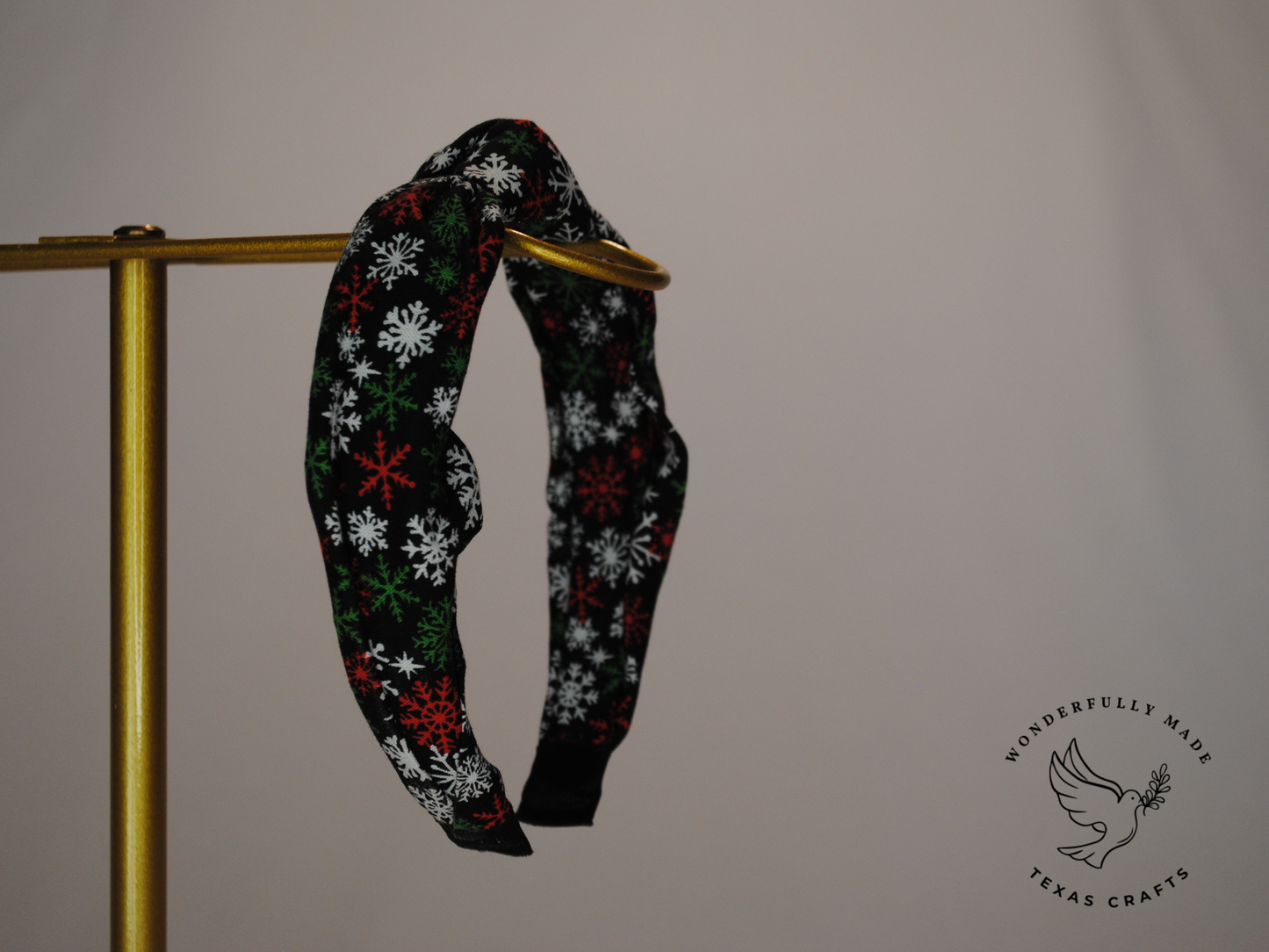 Red and Green Snowflakes Headband