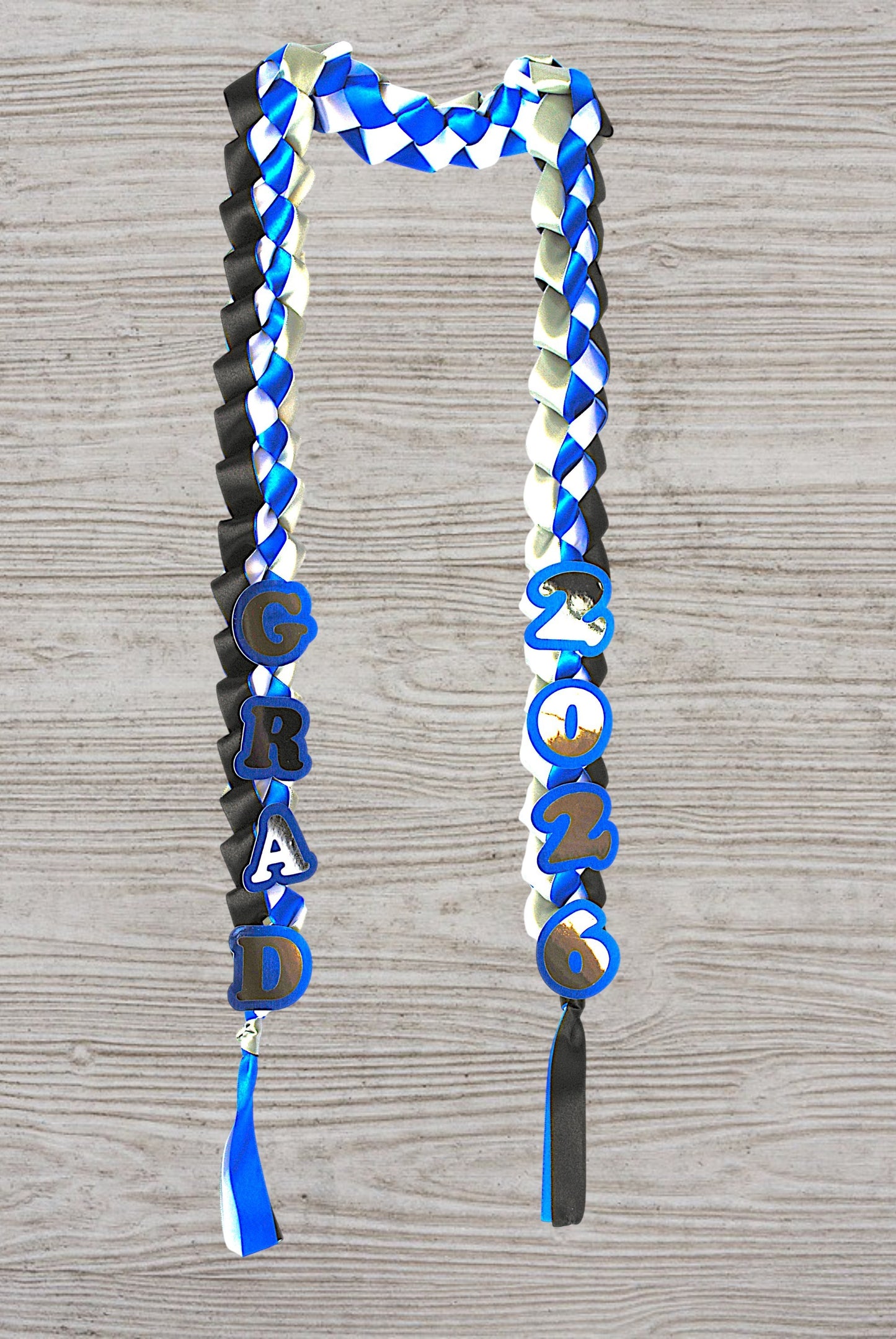 Blue and Black Graduation Lei