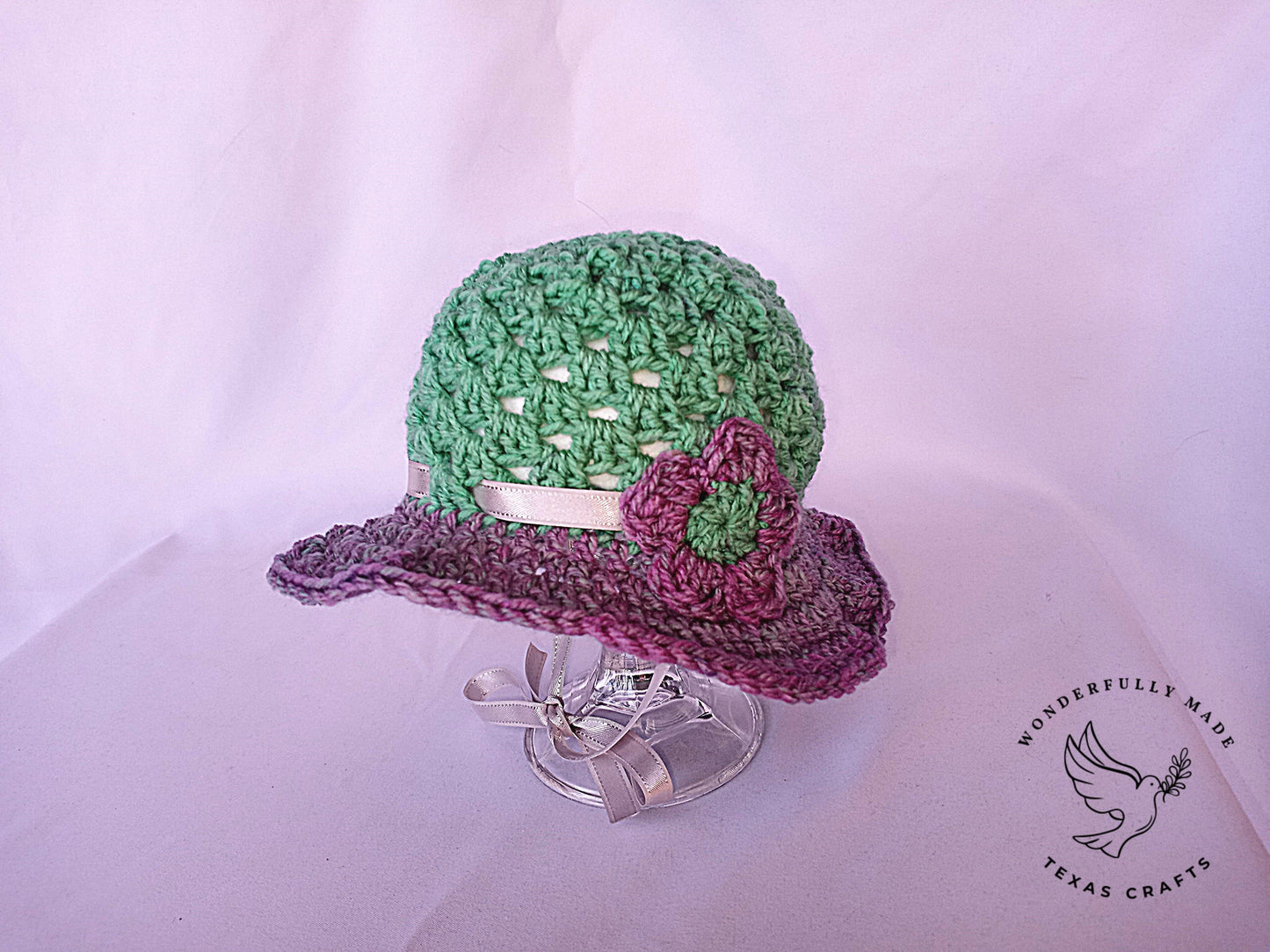 Purple and Green Flower Bucket Hat