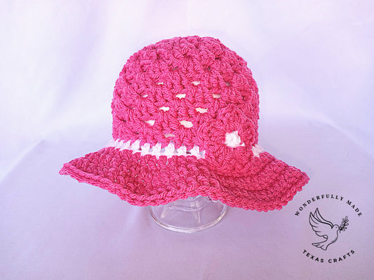Pink Flower Bucket Hat