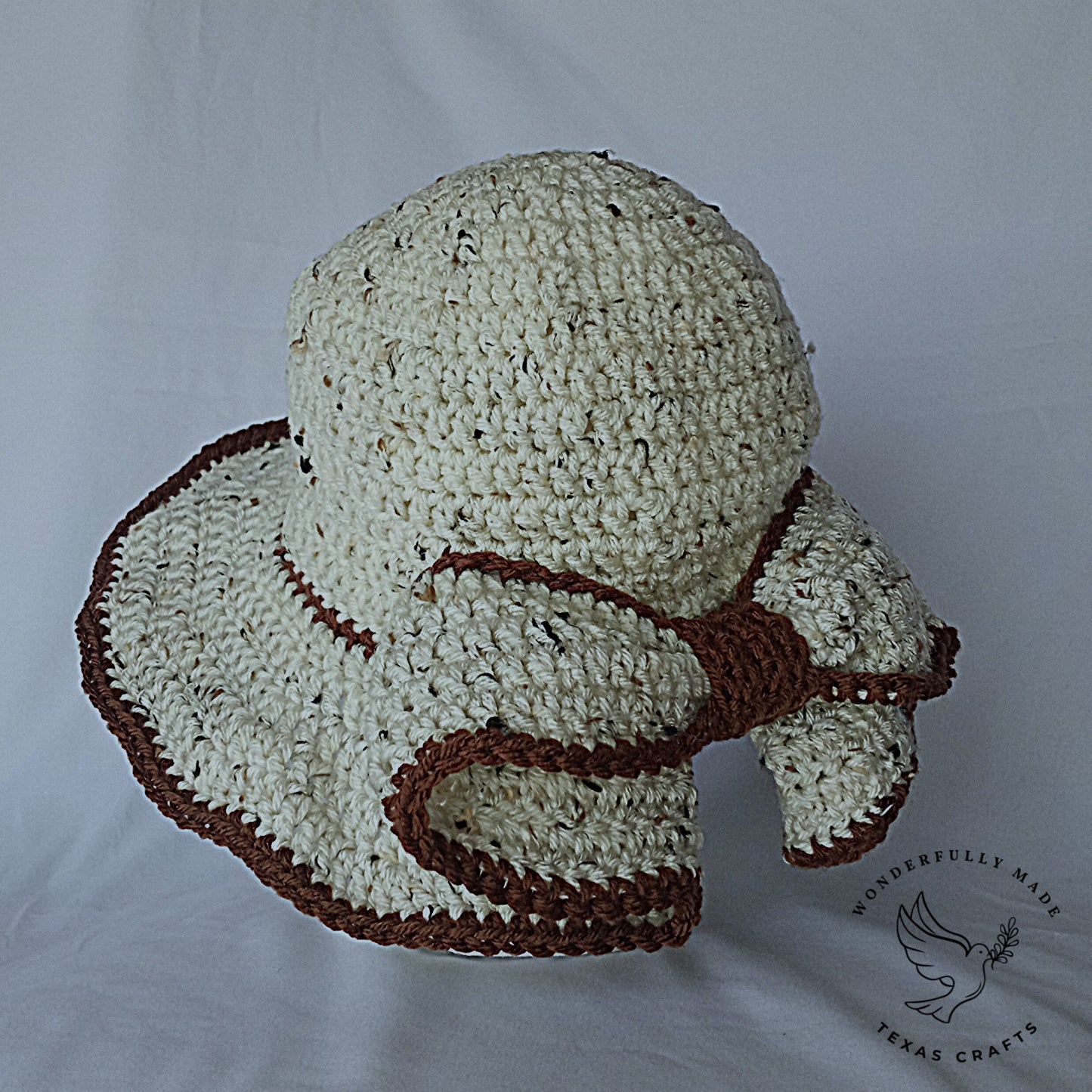 Brown Speckled Bow Hat