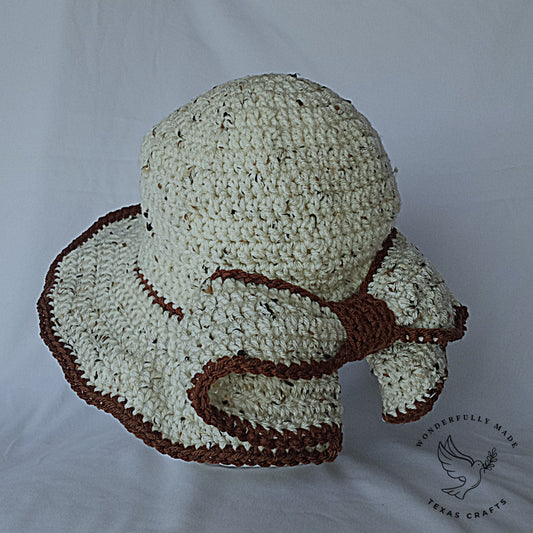 Brown Speckled Bow Hat