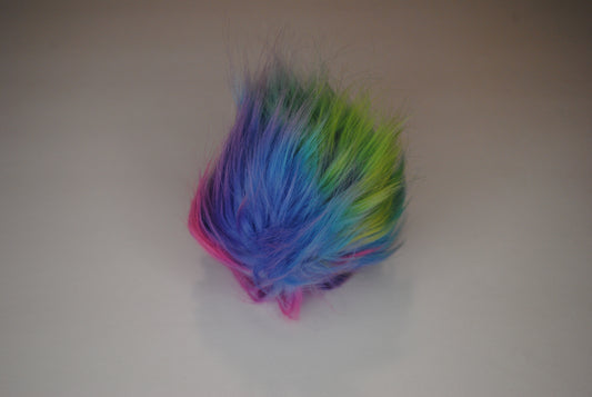 Rainbow Faux Fur Pom for Beanie