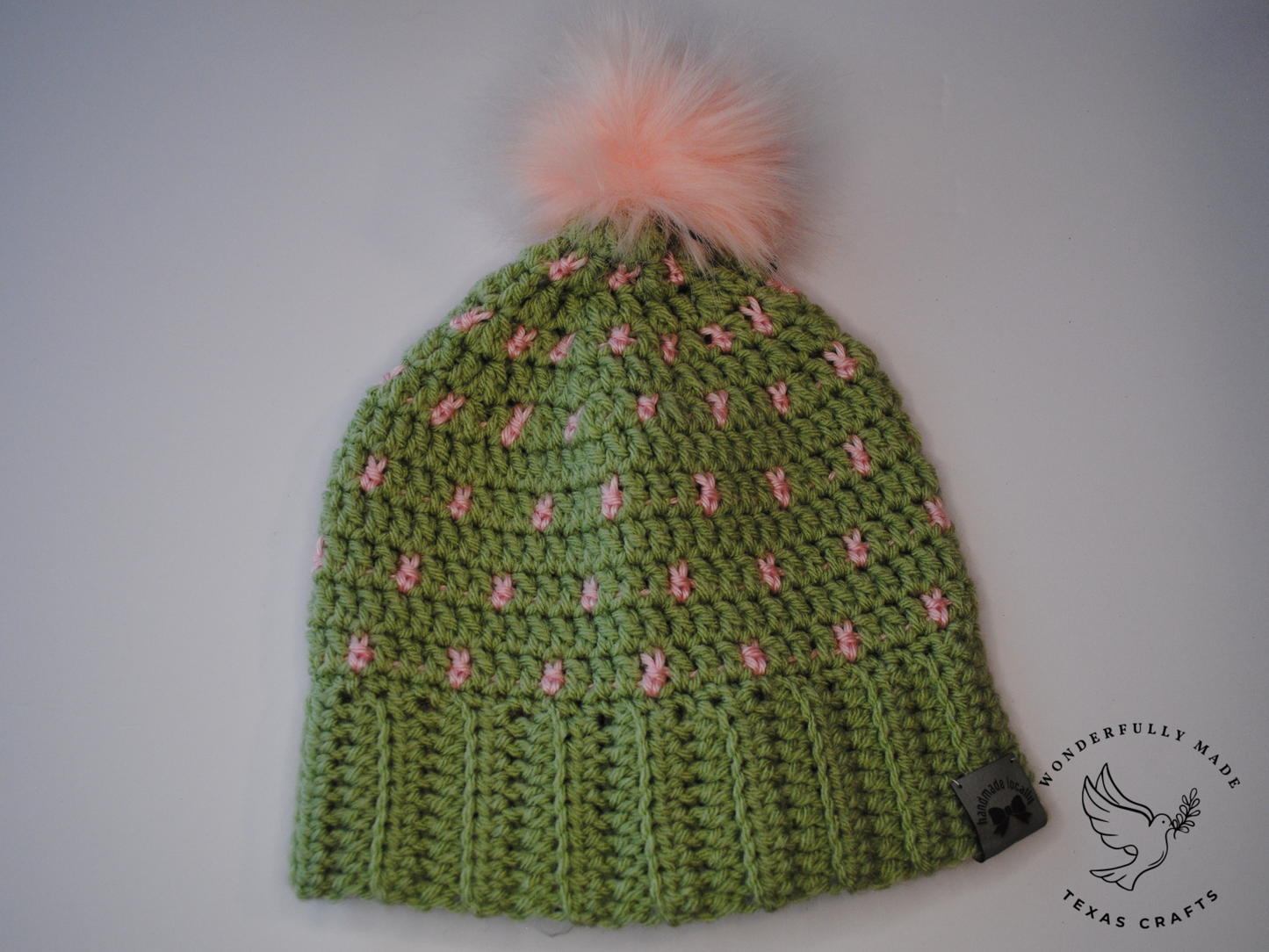 Green and Pink Beanie
