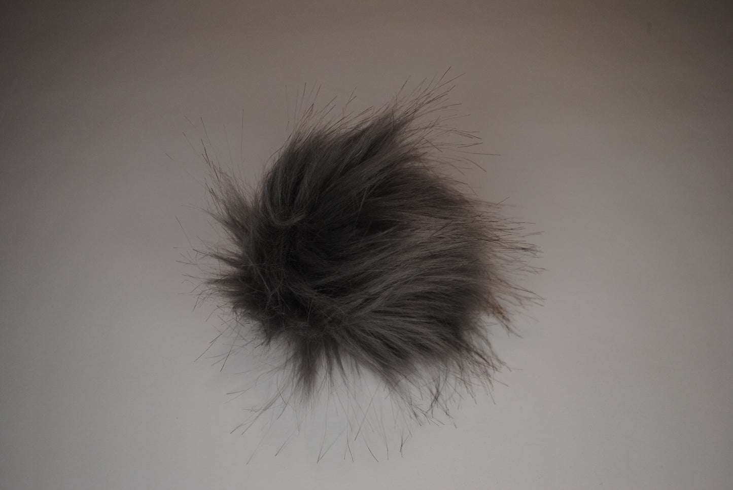 Gray Faux Fur Pom for Beanie