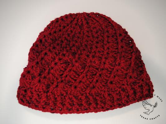 Esther Beanie - Red Tweed