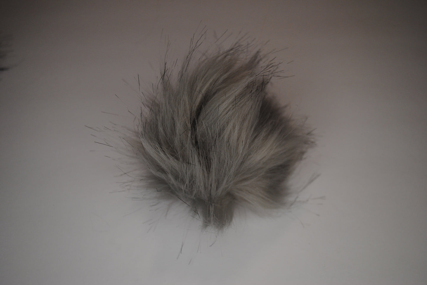 Gray Faux Fur Pom for Beanie