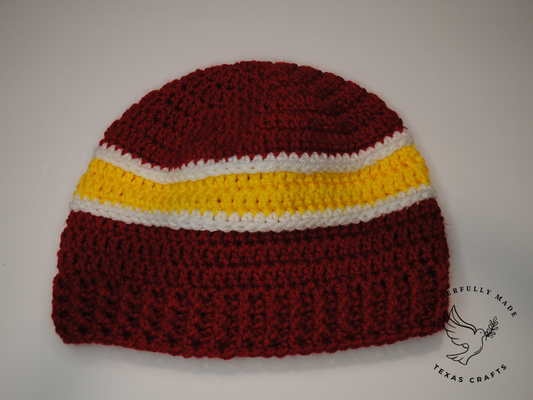 Simon Beanie - Red and Yellow