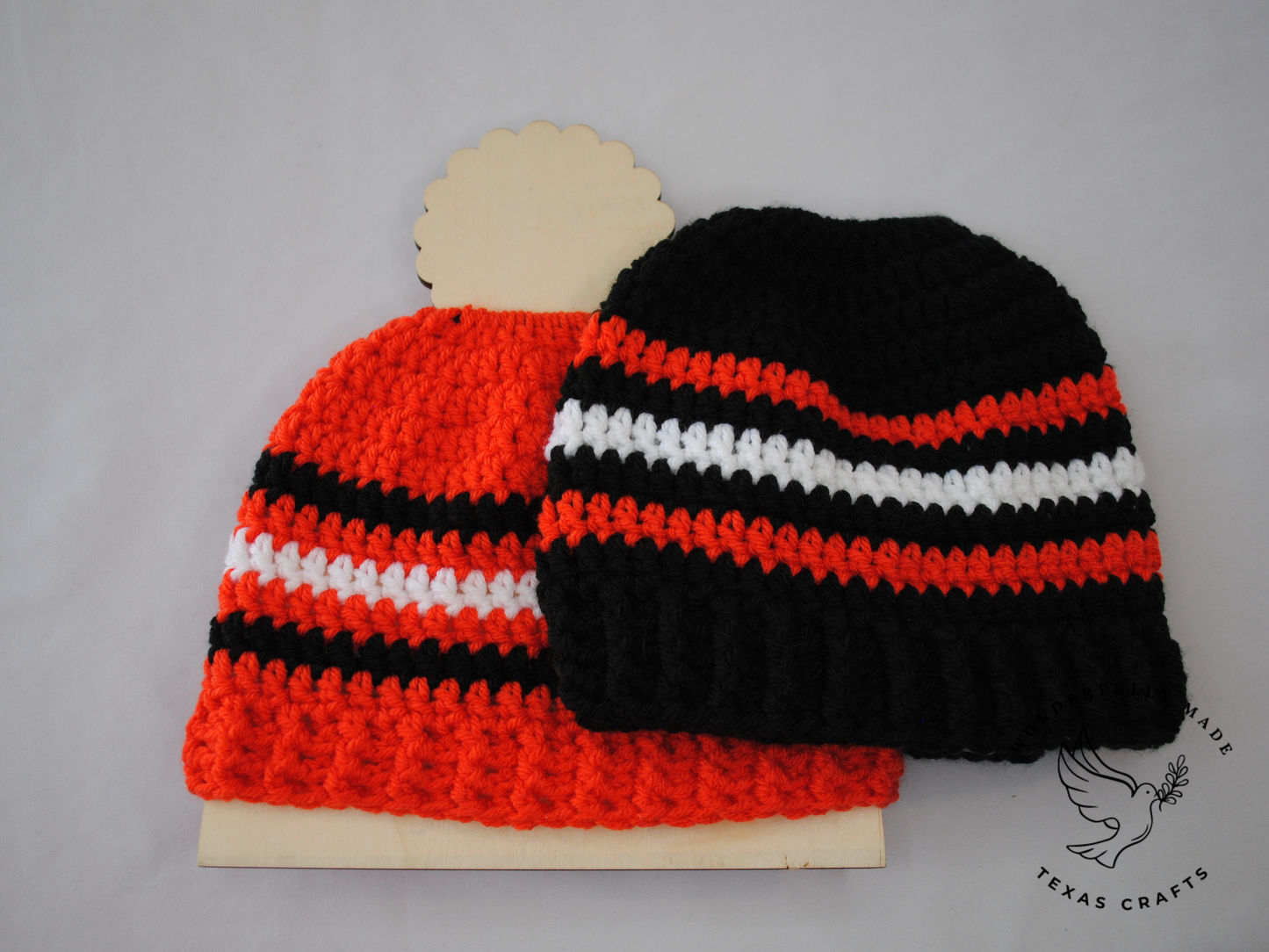 Grace Beanie - Orange with Black