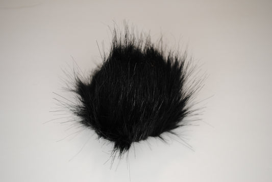 Black Faux Fur Pom for Beanie